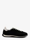 Celine Leather And Suede-trimmed Logo-embroidered Shell Sneakers In Black