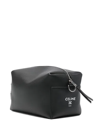 Celine Men Take Away Leather Crossbody Bag In Black