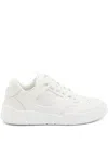 Celine Men Ct-09 Leather Sneakers With Mesh Inserts In White