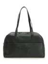 Celine Logo Shoulder Bag In Black