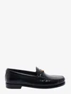 Celine Triumph Leather Metal Hardware Moc Toe Loafer In Black