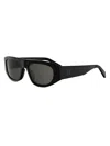 Celine Men's Triomphe 55mm Geometric Sunglasses In Neutral