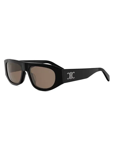 Celine Men's Triomphe 55mm Geometric Sunglasses In Multi