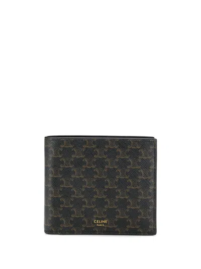 Celine Men Triomphe Canvas Bifold Wallet In Multi