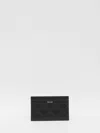 Celine Men Triomphe Coated Canvas And Leather Card Holder In Black