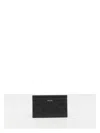 Celine Men Triomphe Coated Canvas And Leather Card Holder In Black