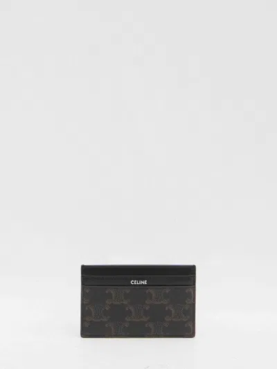 Celine Men Triomphe Cardholder In Black