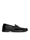 Celine Triomphe Leather Loafers Men In Black