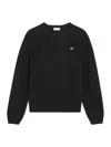 Celine Triomphe Crew Neck Sweater In Wool And Cashmere In Black