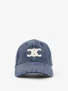 Celine Men Triomphe Denim Hat In Blue