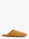Celine Marlou Triomphe Mule In Suede Calfskin In Brown