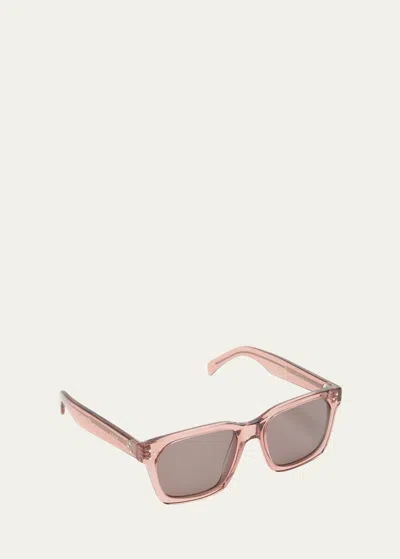 Celine Men's Triomphe Pilot Metal Sunglasses In Pink