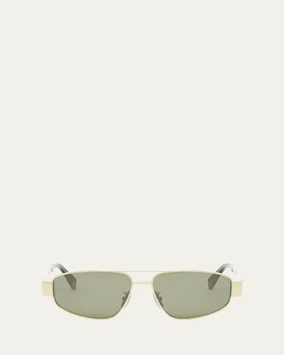 CELINE MEN'S TRIOMPHE PILOT METAL SUNGLASSES