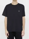 Celine T-shirt With Round Neck And Short Sleeves In Black