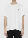 Celine T-shirt With Round Neck And Short Sleeves In White