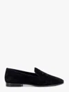 Celine Velvet Loafers With Embroidered Triomphe Logo Men In Black