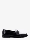 Celine Men Vivienne Leather Loafer With Perforated Triomphe Logo In Black