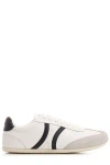 Celine White Calfskin Sneakers With Suede Inserts For Men In White