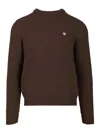Celine Men Wool And Cashmere Sweater In Brown