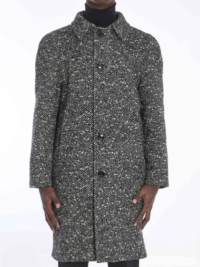 Celine Men Wool Blend Coat In Gray