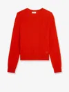 Celine Men Wool Sweater With Triomphe Detail In Red