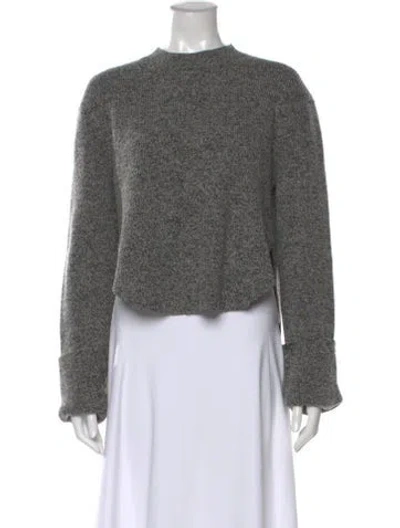 Pre-owned Celine Merino Wool Crew Neck Sweater In Black