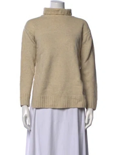 Pre-owned Celine Merino Wool Turtleneck Sweater In Neutrals