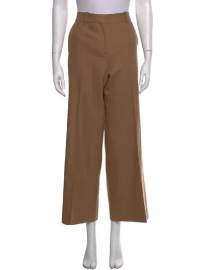 Pre-owned Celine Merino Wool Wide Leg Pants In Neutral