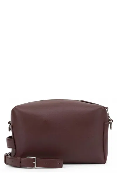 Celine Messenger Bag Take Away In Smooth Leather In Burgundy