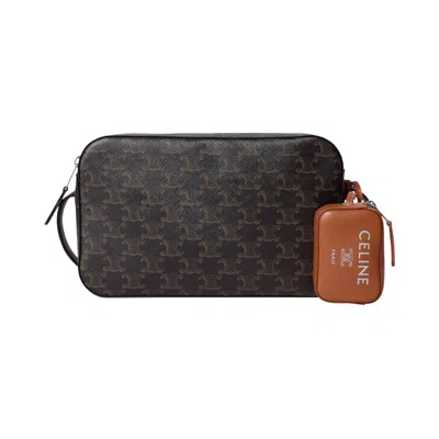 Pre-owned Celine Messenger With Charm 'black/tan' | Men's Size Onesize