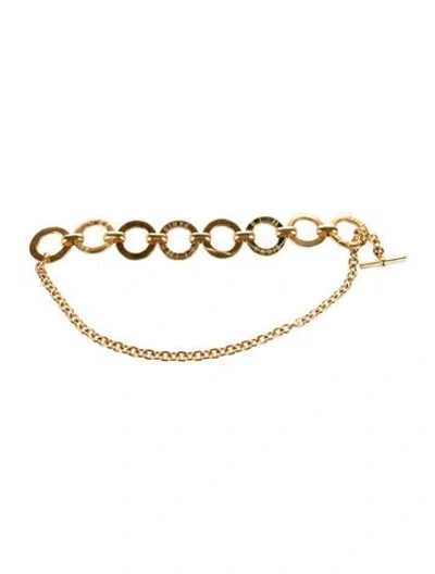 Pre-owned Celine Metal Chain-link Belt In Gold