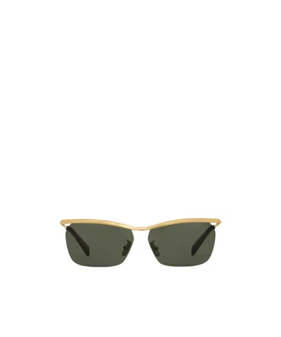 Celine Metal Frame 27 Metal Sunglasses In Green