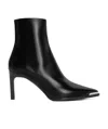 Celine Metal Toe Short Boots In Black