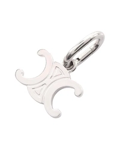 Pre-owned Celine Metal Triomphe Charm Keychain (authentic Pre-loved)