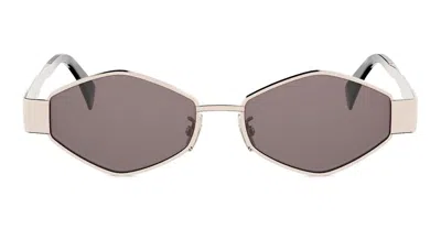 Celine Metal Triomphe Cl40254u - Rose Gold Sunglasses In Silver