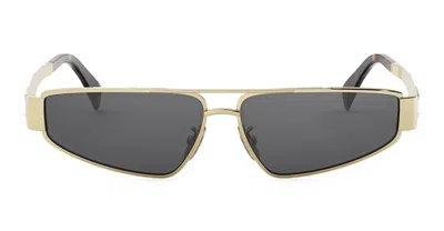 Celine Metal Triomphe Cl40318u - Light Gold Sunglasses