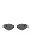 Celine Womens Grey Metaltriomphe Irregular-frame Metal Sunglasses In Gray