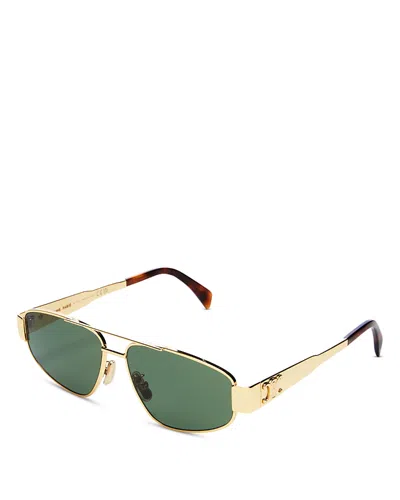 Celine Metal Frame Sunglasses With Adjustable Nose Pads In Gold