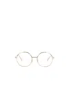 Celine Metallic Round-frame Glasses In Nude
