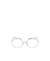 Celine Metallic Round-frame Glasses In White