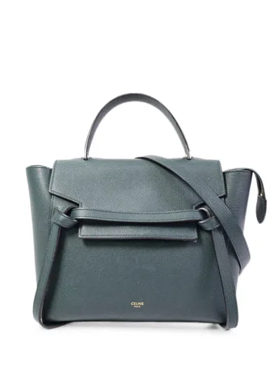 Pre-owned Celine Micro Belt Bag In Green
