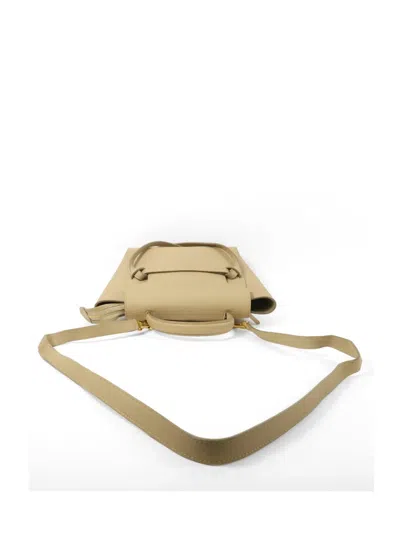 Pre-owned Celine Micro Belt Shoulder Bag In Neutral
