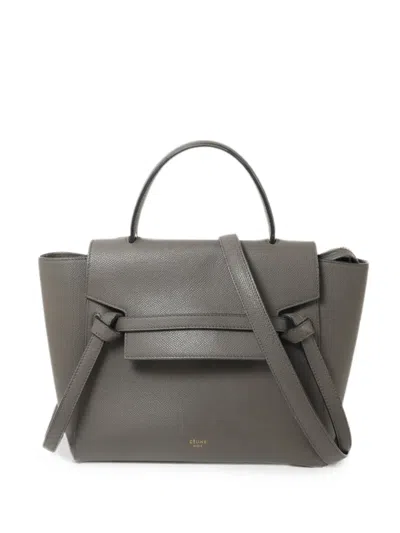 Pre-owned Celine Micro Belt Tote Bag In Grey