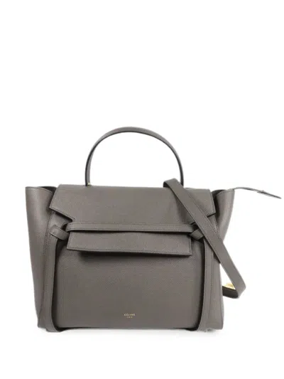 Pre-owned Celine Micro Belt Tote Bag In Grey