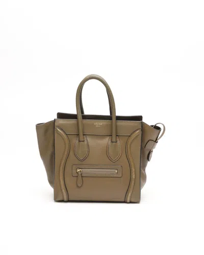 Celine Céline Micro Luggage Bag In Brown