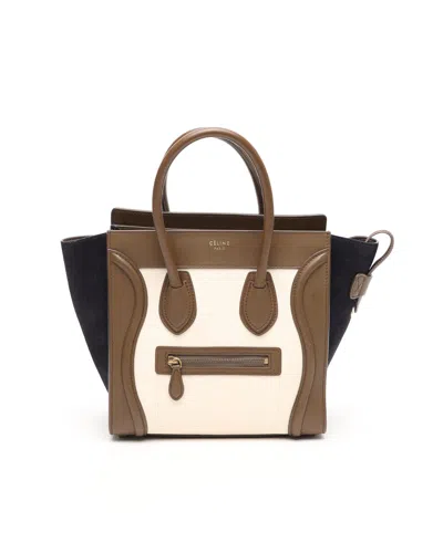 Celine Céline Micro Luggage Bag In Brown