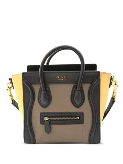 Pre-owned Celine Micro Luggage Tote Bag In Brown