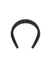 Celine Micro Triomphe Headband In Silk In Black