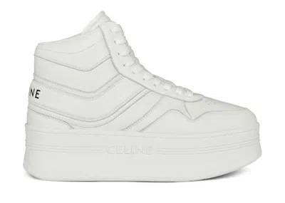 Pre-owned Celine Mid Block Sneaker (womens) Sneakers In Optic White