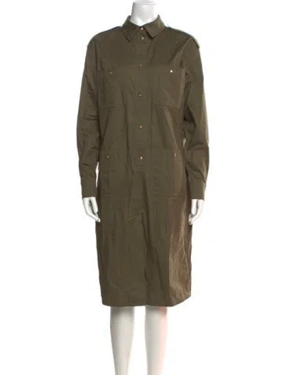 Pre-owned Celine Midi Length Dress In Green